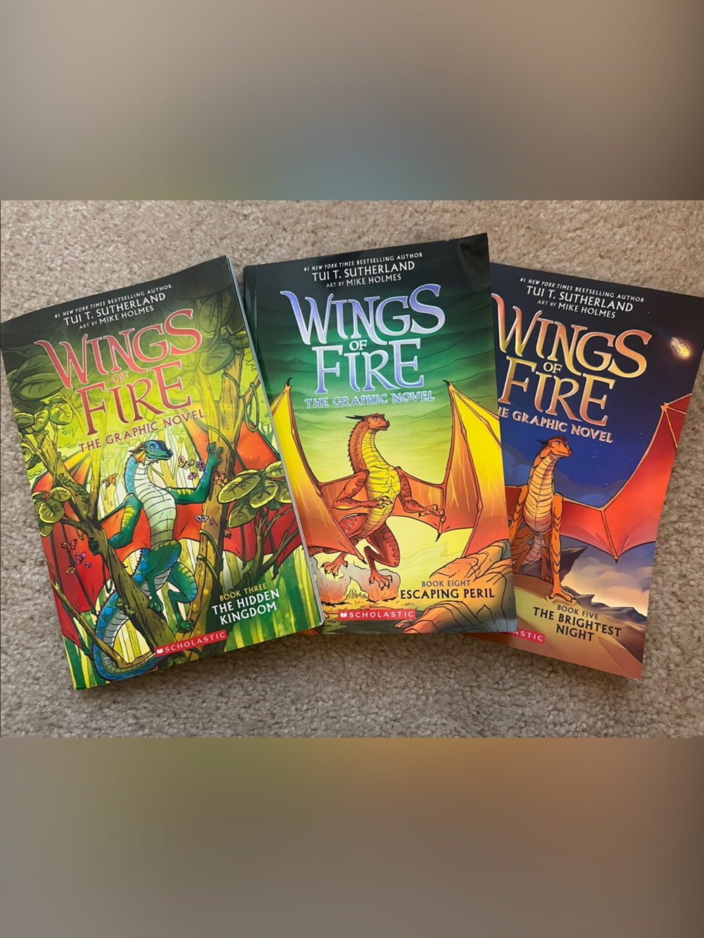 Wings of Fire Graphic Novel Book Set - Book 3, Book 5, Book 8